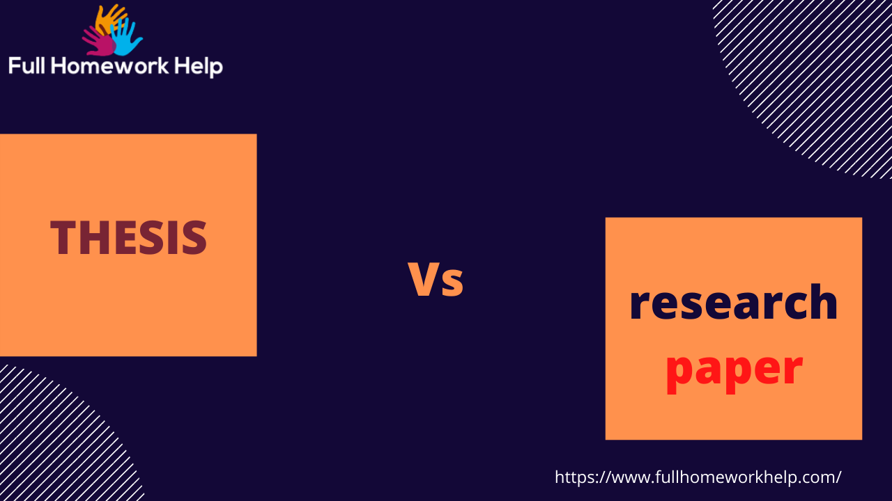 Basic difference between thesis and research paper